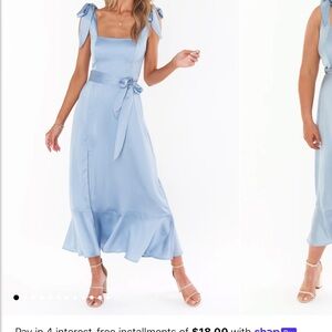 NWT Show Me Your Mumu Claire Elegant Blue Sleeveless Dress